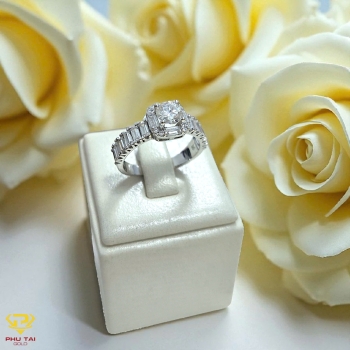 Nhẫn nữ vàng trắng (mã NVT 4511)